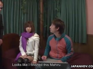 Man a beguiling Japanese x rated clip star Mahiru Tsubaki