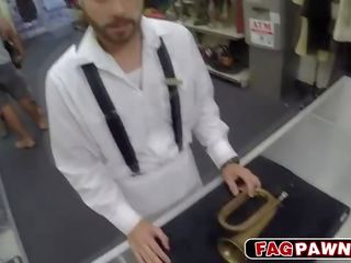 Dude sucks pecker in public shop