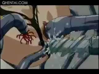 Hentai rondborstig volwassen video- mov prisoner wrapped en geneukt door groot tentakels